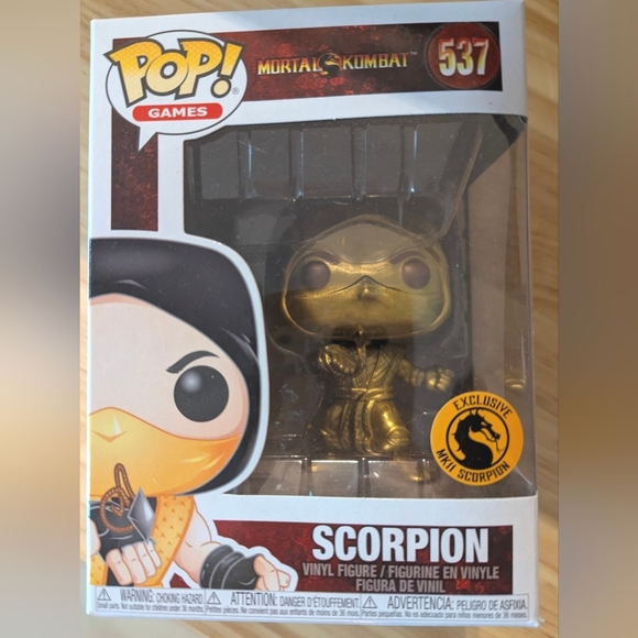 Funko Pop RARE Mortal Kombat Gold Scorpion #537 Exclusive Final Kombat Edition - Picture 2 of 3